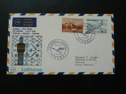 Lettre Premier Vol First Flight Cover Istanbul --> Tehran Iran Lufthansa 1970 - Storia Postale