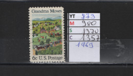 PRIX FIXE Obl 873 YT 980 MIC 1370 SCO 1357GIB Grandma Moses 1969 Etats Unis  58A/13 - Gebraucht