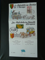 Encart Folder Diligence Mail Coach Poste Aux Armées De France En Allemagne 1974 - Postkoetsen