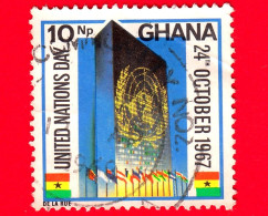 GHANA - Usato - 1967 - Giornata Delle Nazioni Unite - Edificio Del Segretariato Delle Nazioni Unite - 10 - Ghana (1957-...)