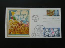 FDC Indépendance US Bicentennial émission Conjointe Joint Issue France USA 1976 - Unabhängigkeit USA