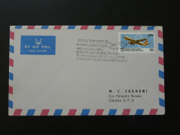 Lettre Premier Vol First Flight Cover Delhi Calcutta Indian Airlines 1977 - Covers & Documents