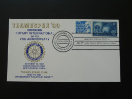 Lettre Cover 75 Years Rotary International New London USA 1980 - Sobres De Eventos