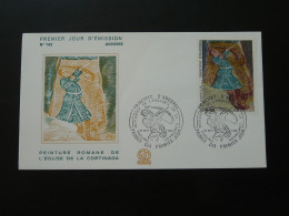 FDC Peinture Romane Tir à L'arc Archery Andorre 1983  - Tiro Al Arco