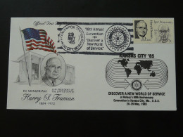 Lettre Cover Rotary International In Memoriam President Truman Kansas City USA 1985 - Cartas & Documentos