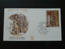 FDC Peinture Pré-romane St Cerni De Nagol Andorre 1985 - Lettres & Documents