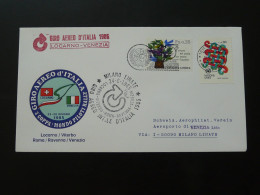 Lettre Cover Aviation Rallye Aérien Giro Aereo D'Italia Nations Unies 1985 - Storia Postale