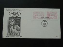 Lettre Cover Rotary International ATM FRAMA Grece Greece 1986 - Automatenmarken [ATM]