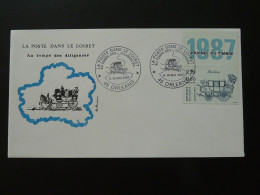 Lettre Cover Histoire Postale Au Temps Des Diligences Orléans 45 Loiret 1987 (timbre Du Carnet Journée Du Timbre) - Kutschen