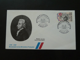 Lettre Cover Bicentenaire Révolution Française Sieyes 04 Chateau Arnoux 1989 - French Revolution