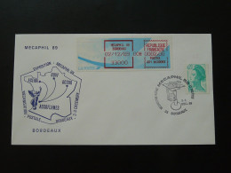 Lettre Avec Vignette D'affranchissement Mecaphil Bordeaux 33 Gironde 1989 - 1988 « Comète »