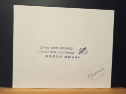 Code Postal, Épreuve D'essai Noir Pour La Vignette De 59500 DOUAI - Briefe U. Dokumente