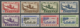 SOUDAN 1942 N° 10/17 * Neufs MH Trace Charnière TTB C 10.25 € Avions Planes Animaux Arbres Trees - Neufs