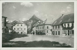 SLOVENIA - PLEZZO - LA PIAZZA - RPPC POSTCARD 1930s (18044) - Slovenia