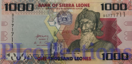 SIERRA LEONE 1000 LEONES 2010 PICK 30a UNC GOOD SERIAL NUMBER "BS 771711" - Sierra Leona