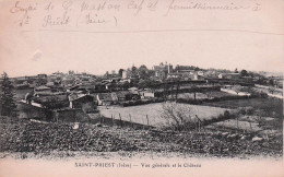 Saint Priest - Vue Generale  Et Le  Chateau -   CPA °Rn - Saint Priest