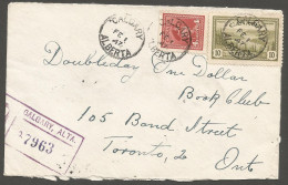 1947 Registered Cover 14c War/Peace Calgary Alberta To Toronto Ontario - Histoire Postale