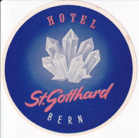 ANTIGUA ETIQUETA DEL HOTEL ST. GOTTHARD DE BERN (SUISSE-SUIZA) - Etiquettes D'hotels