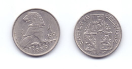 Belgium 1 Franc 1939 BELGIE-BELGIQUE - 1 Franc