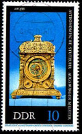 Rda Poste Obl Yv:1736 Mi:2056 Astronomische Stutzuhr Augsburger Meister (Beau Cachet Rond) - Clocks