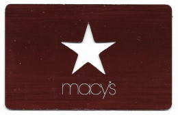 Macy's, U.S.A., Carte Cadeau Pour Collection, Sans Valeur # Macys-179 - Cartes De Fidélité Et Cadeau