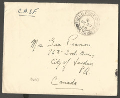 1940 Military Cover CASF Field Post Office 432 To Verdun Quebec - Postgeschiedenis