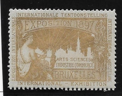 Belgique - Bruxelles 1897 - Vignette Or - Neuf ** Sans Charnière - TB - Erinnophilia [E]
