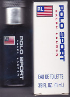 Miniature Vintage Parfum - Ralph Lauren  - EDT - Polo Sport - Pleine Avec Boite 11ml - Miniatures Men's Fragrances (in Box)