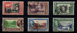 BRITISH HONDURAS (BELIZE) - 1938 - 2-3-4-10-15-25 Cent - Definitives - King George VI - 6 Used Stamps         MyRef:L - Honduras Britannico (...-1970)