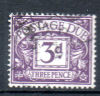 GRANDE-BRETAGNE Taxe 3p Violet  1914 N° 4 - Strafportzegels