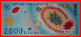 * AUSTRALIA POLYMER: ROMANIA  2000 LEI 1999 001A DIAMOND RING OF SOLAR ECLIPSE! UNC CRISP! · LOW START!  NO RESERVE! - Romania