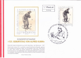 125 GEBURTSTAG VON ALFRED KUBIN FDC COVERS 2002  AUSTRIA - FDC