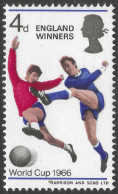 Great Britain. 1966 World Cup Football Championship Victory. 4d MH SG 700 - Unused Stamps