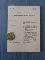 FICHE FCB / TTA 140 / PISTOLET-MITRAILLEUR THOMPSON / FM 24-29 / EDITION 1956 / 01 - Armes Neutralisées