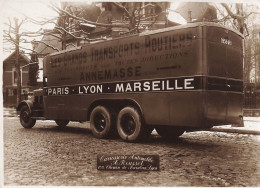 Annemasse * RARE * Camion Grands Transports Routiers Paris Lyon Marseille Marque Type ? * Carrosserie A. ROUSSET Lyon - Annemasse