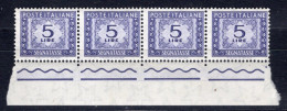 Italia (1962) - Segnatasse, 5 Lire Fil. Stelle 4° Tipo, Gomma Arabica, Sass. 111/II ** - Postage Due