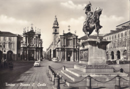 Cartolina Torino - Piazza S.carlo - Lugares Y Plazas