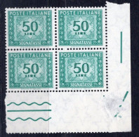 Italia (1962) - Segnatasse, 50 Lire Fil. Stelle 4° Tipo, Gomma Vinilica, Sass. 118/II ** - Postage Due