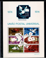 1974 Portugal -  União Postal Universal , Bloco 15,  MNH Afinsa Nº 1218 - 1223 - Blocs-feuillets