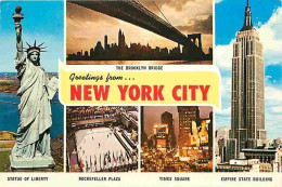 Etats Unis - New York - Multivues - Statue De La Liberté - Empire State Building - Carte Neuve - CPM - Voir Scans Recto- - Empire State Building