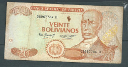 Bolivie - Bolivia 20 Bolivianos 1986  - 08967784 D - Laura 79 23 - Bolivia