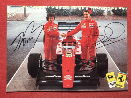 Cartolina Automobilismo - Formula 1 - Prost E Mansell - Pubbl. Agip - 1990 Ca. - Personalità Sportive