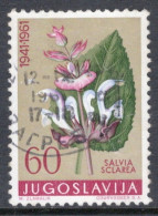 Yugoslavia 1961 Single Local Flora In Fine Used. - Usati