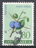 Yugoslavia 1961 Single Local Flora In Fine Used. - Gebraucht