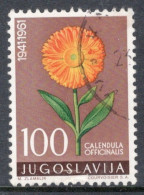 Yugoslavia 1961 Single Local Flora In Fine Used. - Oblitérés