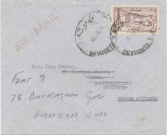 LEBANON 1959, 35 Pia. Electric Central "Chamoun" Single Postage On Superb Re-Directed Airmail-Cover W. Arrival-K2 "ANNAN - Lebanon