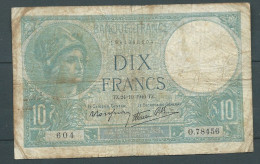 France, - 10 FRANCS 24//10//1940 - 604 O.78456 - 2è CHOIX  -  Laura 7926 - 10 F 1916-1942 ''Minerve''