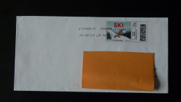 Ski Timbre En Ligne Montimbrenligne Sur Lettre (e-stamp On Cover) Ref TPP 5113 - Printable Stamps (Montimbrenligne)