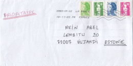 GOOD FRANCE Postal Cover To ESTONIA 2022 - Good Stamped: Marianne - Brieven En Documenten