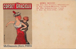 CPA Publicité Publicitaire Non Circulé Corset Gracieux Paris - Reclame